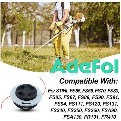 2 Pièces Tête de Fauchage pour STIHL C 26-2 Autocut, ADEFOL Tête de Débroussailleuse pour Stihl FS55 FS56 FS70 FS80 FS85 FS87 FS89 FS90 FS91 FS94 FS111 FS120 FS131 FS240 et la Série (1/5)