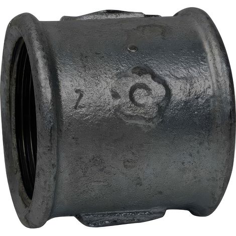 Manchon Femelle-Femelle en Fonte Malléable à Cœur Noir 1/4'' (1/2)