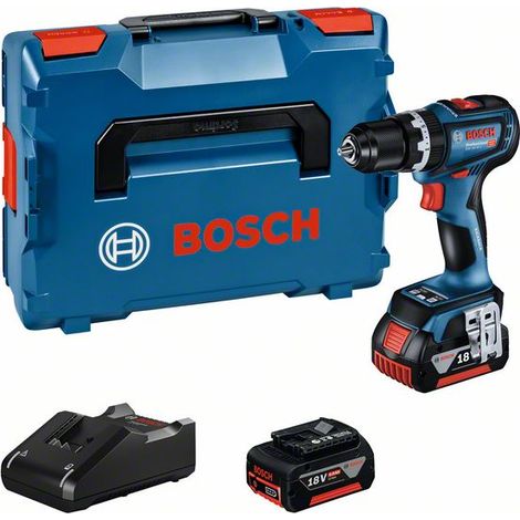 Perceuse-visseuse à percussion sans fil GSB 18V-90 C Bosch, 2x GBA 18V 5.0Ah en L-BOXX