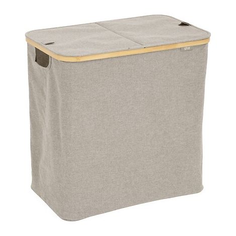 Wäschekorb tidy box 80l faltbar doppelt grau - 5five (1/5)