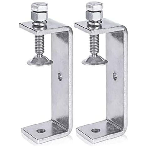 2Pcs Serre Joints C 100MM, Pince C Acier Inoxydable, Pince en C Pince à Bois avec Larges Ouvertures de Mâchoire pour Soudage Charpentier Montage Domestique, l'Ébénisterie (1/4)