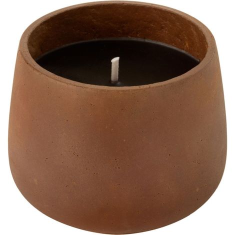 Bougie Extérieure Ciment "Brittney" 16cm Marron (1/5)