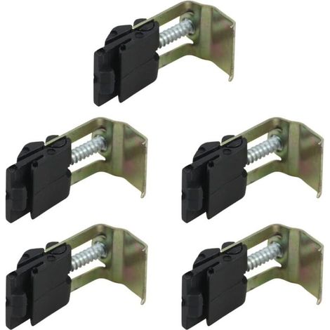 Lot de 5 Pinces en Acier Inoxydable, Clips de Fixation Sous évier de Cuisine, Accessoires pour Évier, Encastrables Arc Réglable, Pince Cuisine Inox, Convient pour Buanderies, Salles de Douche (1/5)