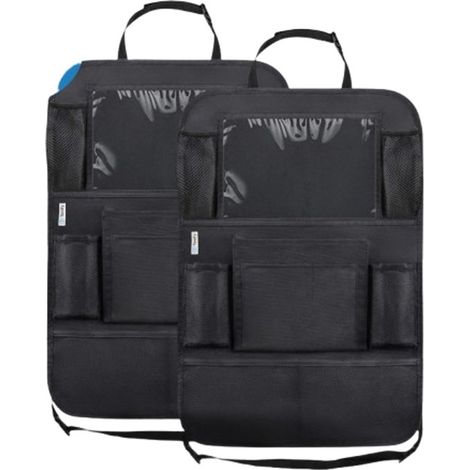 Organisateur de luxe – 20 compartiments – Support tablette/téléphone – Noir – Rangement extra-large (1/4)
