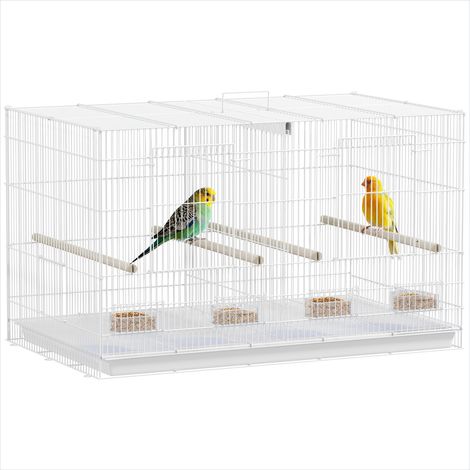 Cage pour oiseaux intérieure en acier avec séparateur 76 x 46 x (1/5)