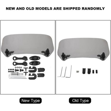 Déflecteur d'air de Spoiler de Pare-Brise de Moto Universelle Modifiée, Transparent HB016 (1/4)