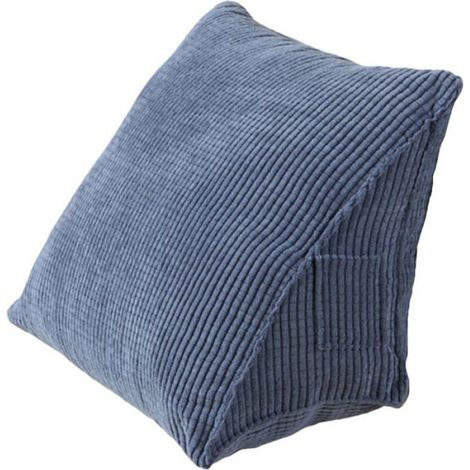 1 Coussin triangulaire, conception 45 degrés, poche latérale zippée, soutien dorsal pour canapé, lit, bureau