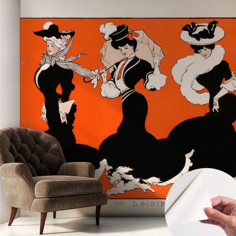 Selbstklebende Tapete - Wanddekoration Wohnzimmer - Tapete Schlafzimmer Weibliche Gewänder 250x250 cm (1/5)