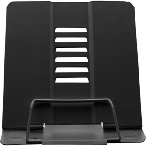 Support de lecture pliable multifonction en métal noir, portable pour étudiants, support pour livres et tablettes (1/5)