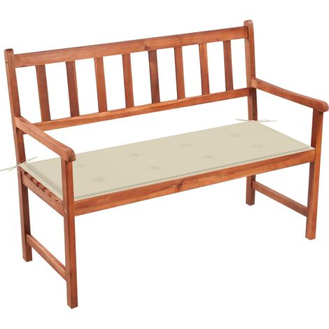 Banc de jardin avec coussin 120 cm Bois d'acacia massif 31 (1/5)