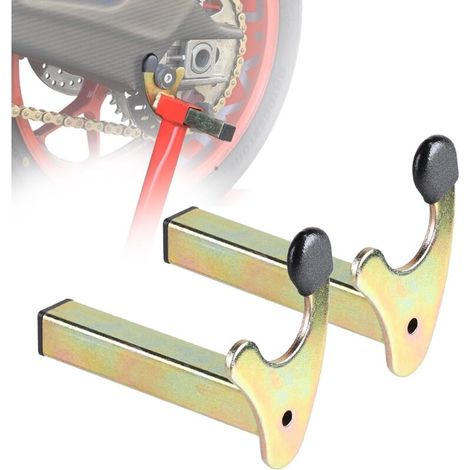 2 Stück Werkstattständeradapter für universellen Motorrad-Hinterradständer 20 x 20 x 118 mm, Hebehalterung, Schwingenschraube für Motorrad, U-förmig