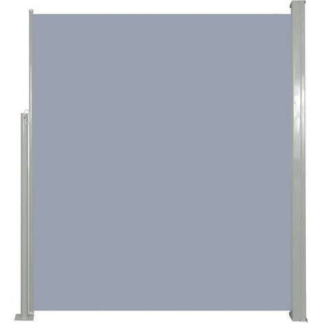 Tenda da sole schermo laterale retrattile per la privacy per patio giardino terrazza balcone schermo di protezione visiva 160 x 500 cm grigio 020007095