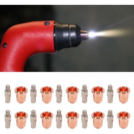 Ensemble de 20 pièces consommables, électrodes et buses pour torches de découpe plasma, compatible avec Chuangfeimei S45 (1/5)