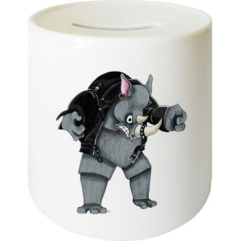 Tirelire en céramique Rhino