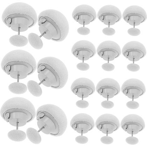 25 attaches pour housse de couette et draps, antidérapantes, grises, (1/5)