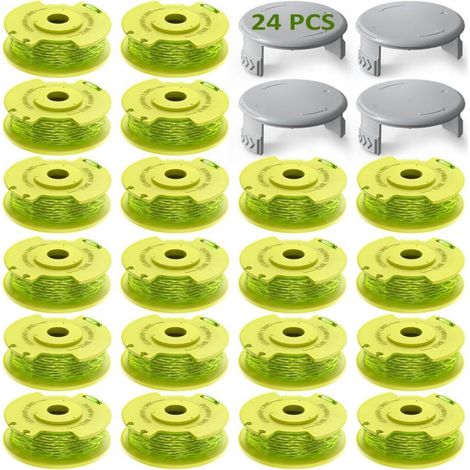 NURIA-Kit R20+4 Vert : Accessoires pour tondeuse RYOBI - Tête de coupe AC80RL3/AC14HCA et fil de coupe (1/5)