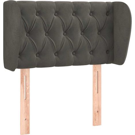 Maison Exclusive - Cabecero de terciopelo gris oscuro 83x23x78/88 (1/5)