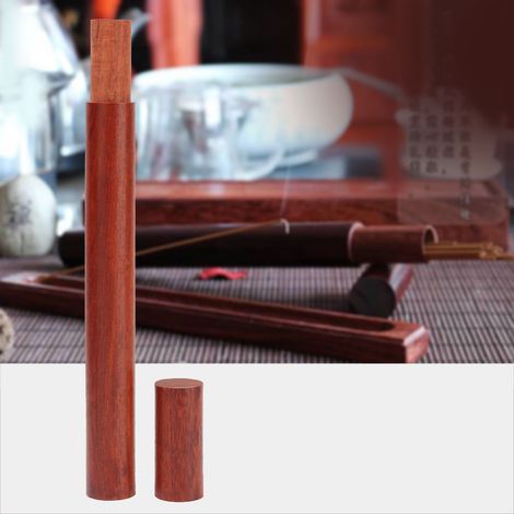 Porte-encens en bois de santal naturel 20g, durable et résistant à la corrosion (format tube) (1/4)
