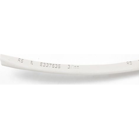 Gaine thermorétractable RS PRO, Dia. 3mm Blanc rétreint 3:1, 10m