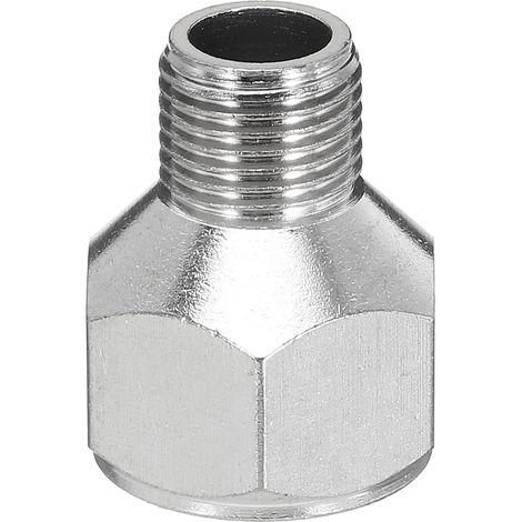 Adaptateur de Tuyau de Pistolet à Air de 1/8 à 1/4, 1Pcs 1/8" BSP Mâle Vers 1/4" BSP Femelle Adaptateur de transformation de Raccord en Métal Pour Compresseurs D'Air (1/5)