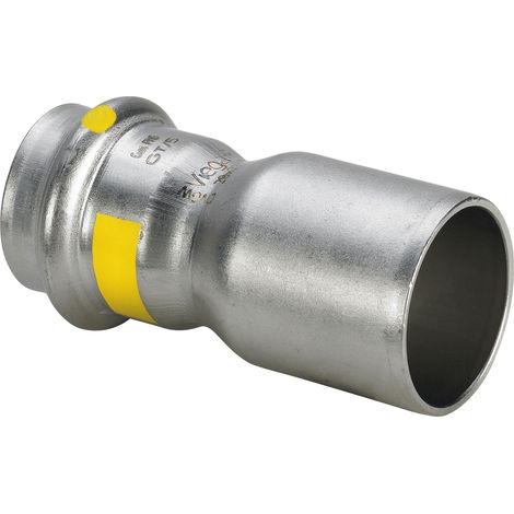 Réducteur avec SC Sanpress Inox G 0215.1 pour gaz en acier inoxydable 18x15 mm