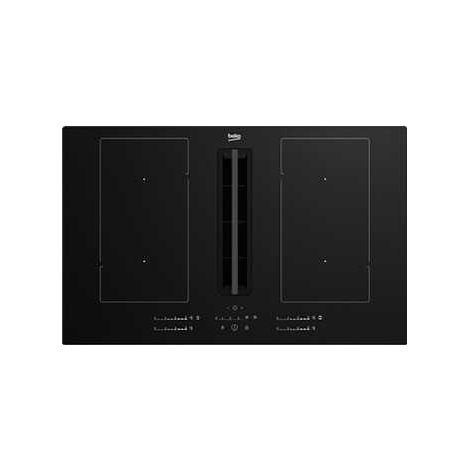 Plaque de cuisson avec hotte intégrée Beko HIXI84701UP noir (1/5)