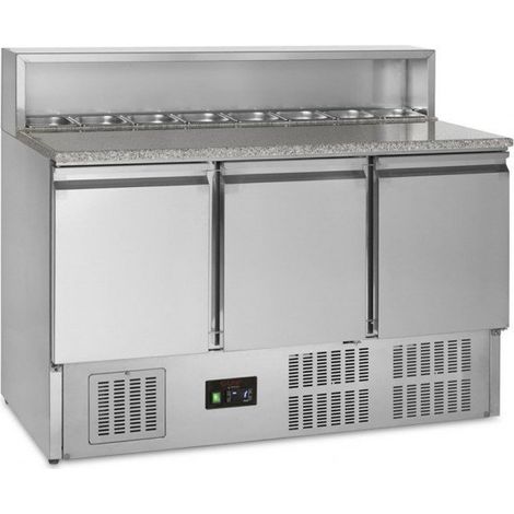 Table comptoir inox réfrigérée positive à ingrédients 3 x GN 1/1, 175 W, 220 V - MONO (1/3)