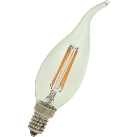 Ampoule LED Filament Flamme coup de vent claire 4W dimmable 400Lm 2700K blanc chaud