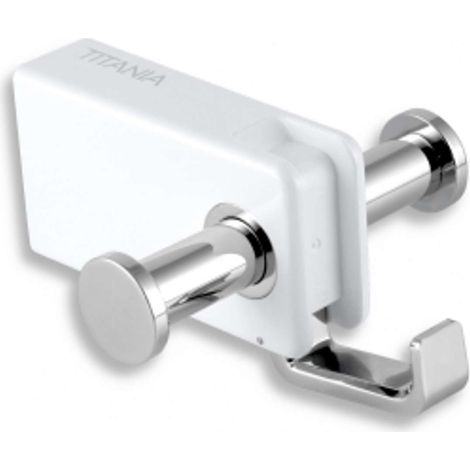 Novaservis Titania Yacore - Gancho doble, acero inoxidable 65556,4