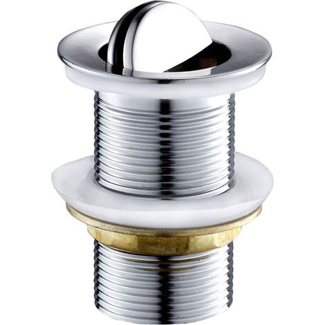 Bonde de Vidage, Bonde Clapet lavabo Rotatif Bouchon, Bonde de Vidage Pivotant en Cuivre Chrome pour Lavabo Bassin Évier Soupape de Vidange (1/5)