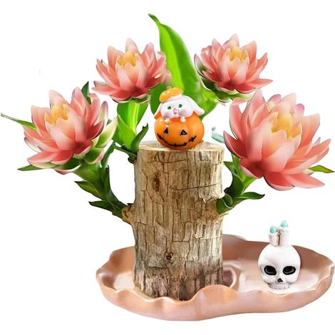 Mini sculpture en bois brésilien, plante brésilienne, convient pour la maison, l'extérieur, le bureau, la cuisine, la chambre à coucher, la décoration de jardin ( C)