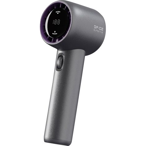 Tragbarer Handventilator, 1 bis 199 Geschwindigkeitsstufen, Mini-Ventilator mit Digitalanzeige, wiederaufladbarer Akku mit hoher Kapazität, ideal für Camping und Reisen.