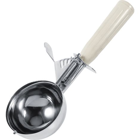 Cuillère à glace et fruits en acier inoxydable avec manche en plastique, ustensile de cuisine pratique (6.8 cm) (1/5)