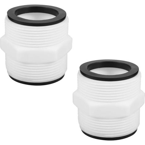 Pcs Pool Hose Adapter, Garden Hose Extension with 2 Rubber Seals, Swimming Pool Accessories, 1.5 to 1.5 Inch Pool Hose Connector (1/5)