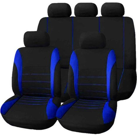 Juego de 9 fundas para asientos de coche, cojín protector universal para las cuatro estaciones, reposacabezas envolvente, decoración interior para la mayoría de coches, camiones, SUV y furgonetas, est (1/5)