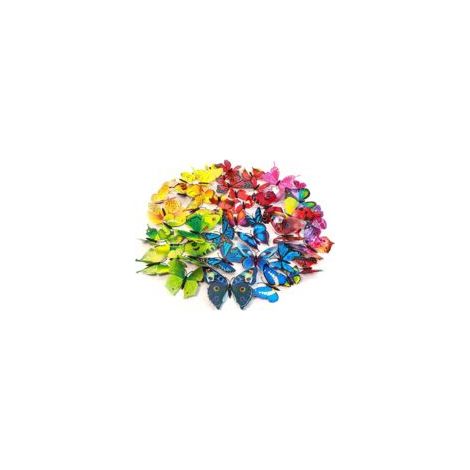 Confezione da 72 decorazioni murali 3D a forma di farfalla, adesivi murali rimovibili, decorazioni a forma di farfalla per soggiorno, cameretta dei bambini, camera da letto - Crezuo
