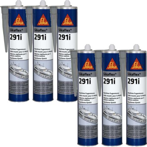 Set di 6 sigillanti marini SIKA Sikaflex 291i - Grigio - 300ml (1/4)