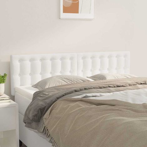 vidaXL Kopfteile Weiß 144x5x78/88 cm Kunstleder (1/5)