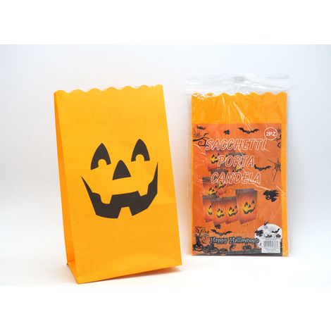 SET 2 SACCHETTI PORTA CANDELA DISEGNI HALLOWEEN