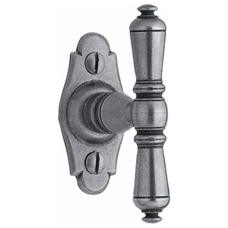 Bouton sur platine Nevers fer patiné verni - BOUVET - BO52PB2132 (1/2)