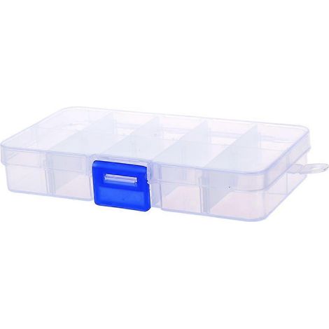Boîte de rangement transparente à compartiments pour faux ongles (1/4)