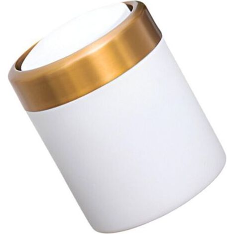 Toyvian Mini Poubelle de Table Acier Inoxydable avec Couvercle Basculant Anti-odeurs pour Salle de Bain Chambre Cuisine et Bureau Compacte (1/5)