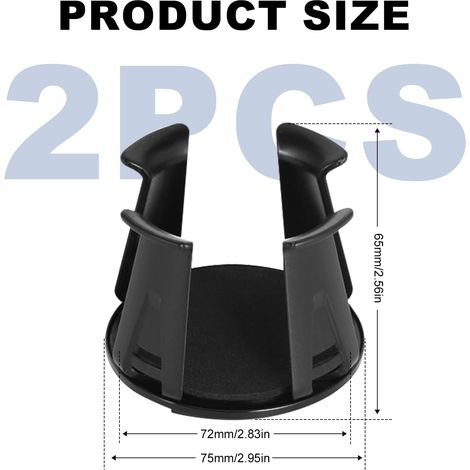 Porte Gobelet Voiture, Lot de 2, Porte-Bouteilles Autocollants Universels Réglable, Porte-Gobelets À Boissons Et À Café de 57 cm de Diamètre pour Camping-Car, Yacht, Van (1/5)