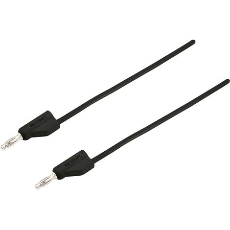 VOLTCRAFT MSB-300 Messleitung Lamellenstecker 4 mm Lamellenstecker 4 mm 0.50 m Schwarz 1 St. (1/4)