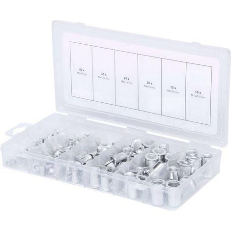 KS Tools Sortiment Gewindenieten, Aluminium, M3x9 mm-M10x21 mm, 150-tlg.