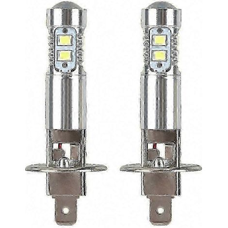Ampoules de phares à diodes électroluminescentes H1 pour feux de croisement/route et antibrouillards, kit de conversion blanc 100 W 6000 K