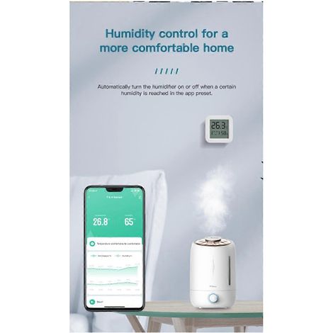 Tuya Zigbee Temperatur- und Feuchtigkeitssensor mit Mini-LCD-Digitalanzeige