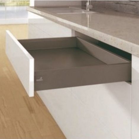 Kit complet tiroir ArciTech hauteur de profil 94 mm hauteur paroi arrière 94 mm coloris anthracite longueur 450 mm - HETTICH FRANCE SCS