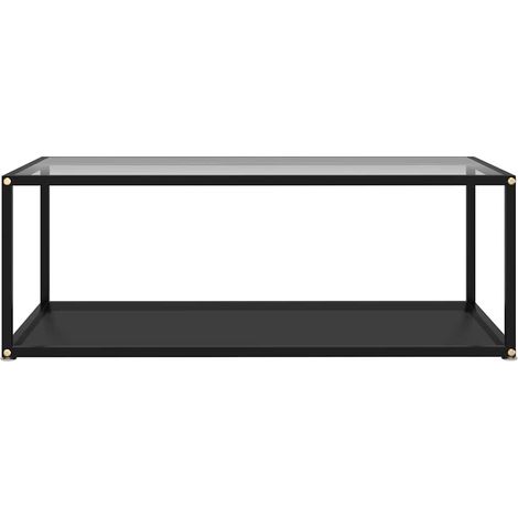 Maison Exclusive - Couchtisch Transparent und Schwarz 100x50x35 c (1/5)