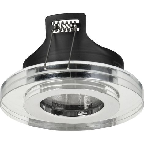 Forlight Rame - Downlight Empotrable de Techo de 90mm de Diámetro para Bombilla GU10 en Cromo